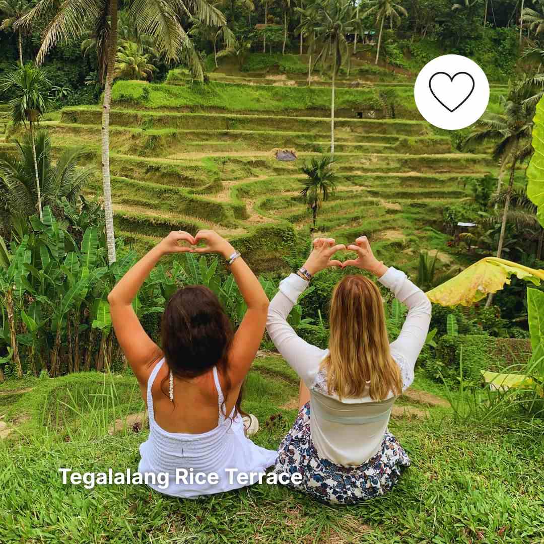 couple Tourist Posing at Tegalalang Rice Terraces